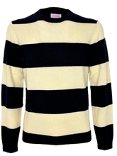 Carica l&#39;immagine nel visualizzatore di Gallery, PULLOVER UOMO GIROCOLLO BEIGE/NERO
