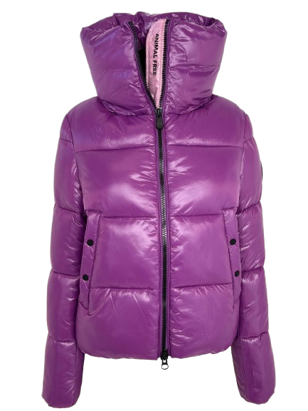 GIUBBINO DONNA VIOLA CORTO IN ECO-PIUMA