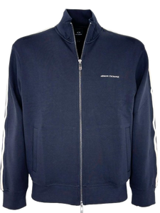 FELPA UOMO BLU CON ZIP
