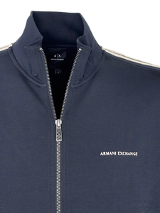 FELPA UOMO BLU CON ZIP