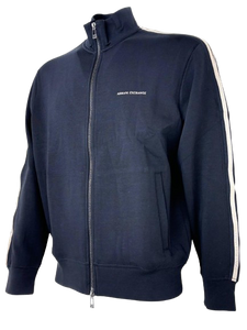 FELPA UOMO BLU CON ZIP