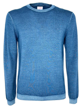 Carica l&#39;immagine nel visualizzatore di Gallery, PULLOVER UOMO AVIO SCURO 100% LANA

