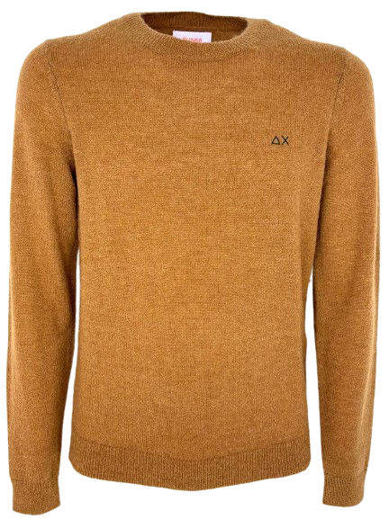 PULLOVER UOMO CAMMELLO MISTO LANA