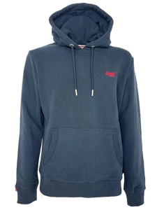 FELPA UOMO BLU CON CAPPUCCIO