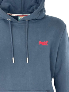 FELPA UOMO BLU CON CAPPUCCIO