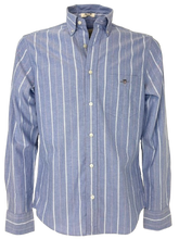 Carica l&#39;immagine nel visualizzatore di Gallery, CAMICIA UOMO AZZURRA A RIGHE
