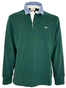 POLO UOMO VERDE MANICHE LUNGHE