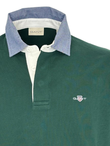 POLO UOMO VERDE MANICHE LUNGHE