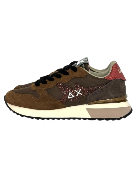 SNEAKERS BEIGE/BORDEAUX STARGIRL GLITTER LOGO Z45217