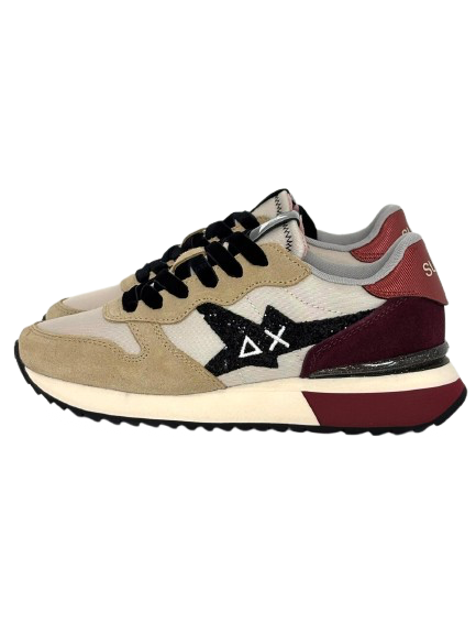 SNEAKERS BEIGE/BORDEAUX STARGIRL GLITTER LOGO Z45217