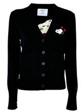Carica l&#39;immagine nel visualizzatore di Gallery, CARDIGAN DONNA NERO PEANUTS
