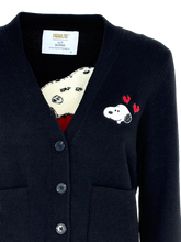 Carica l&#39;immagine nel visualizzatore di Gallery, CARDIGAN DONNA NERO PEANUTS
