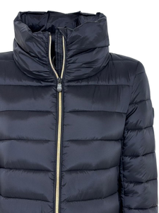 GIUBBINO DONNA LUNGO NERO IN ECO-PIUMA