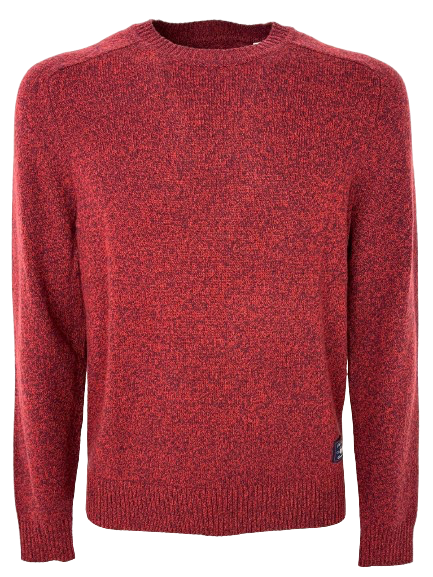 MAGLIONE UOMO ROSSO MISTO LANA