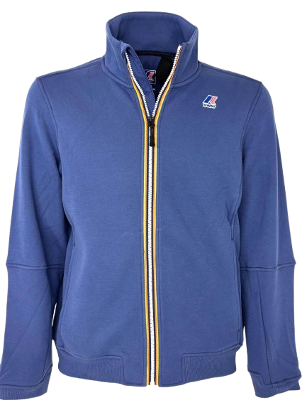 FELPA UOMO BLU CON ZIP