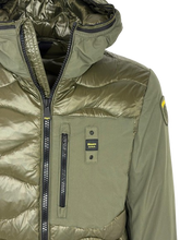 Carica l&#39;immagine nel visualizzatore di Gallery, GIUBBINO UOMO VERDE CON CAPPUCCIO
