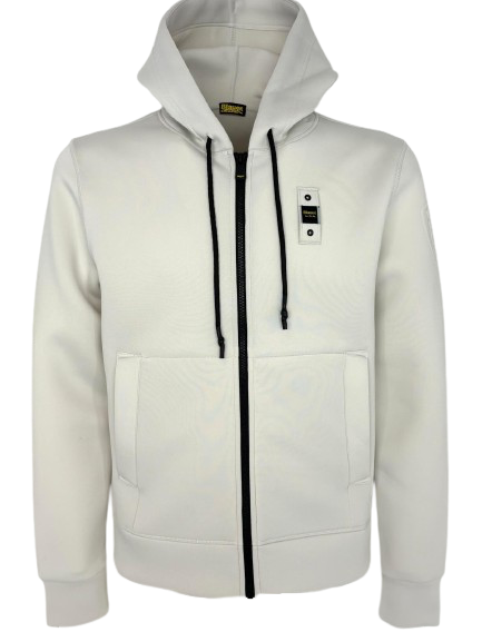 GIUBBINO UOMO BIANCO CON CAPPUCCIO