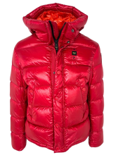 Carica l&#39;immagine nel visualizzatore di Gallery, GIUBBINO UOMO ROSSO CON CAPPUCCIO
