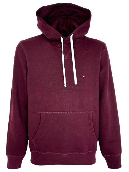 FELPA UOMO BORDEAUX CON CAPPUCCIO
