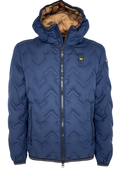GIUBBOTTO UOMO BLU CON CAPPUCCIO