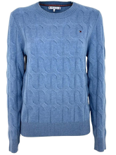 Carica l'immagine nel visualizzatore di Gallery, PULLOVER DONNA AZZURRO A TRECCE
