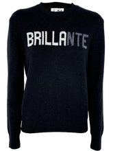 Carica l'immagine nel visualizzatore di Gallery, PULLOVER DONNA NERO BRILLANTE
