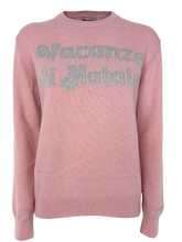 Carica l'immagine nel visualizzatore di Gallery, PULLOVER DONNA ROSA VACANZE DI NATALE
