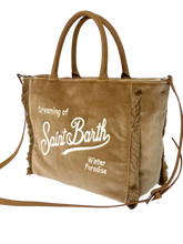 Carica l&#39;immagine nel visualizzatore di Gallery, BORSETTA IN VELLUTO MARRONE
