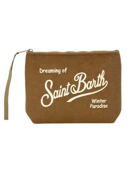 POCHETTE IN FELTRO MARRONE