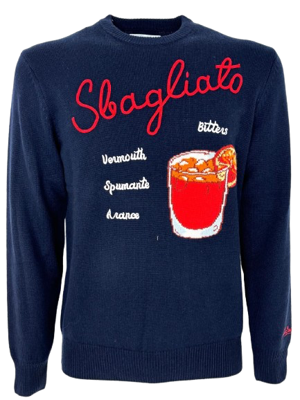 PULLOVER UOMO BLU SBAGLIATO
