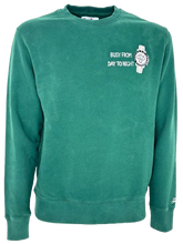 Carica l&#39;immagine nel visualizzatore di Gallery, FELPA UOMO VERDE BUSY FROM DAY TO NIGHT
