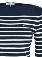 Carica l'immagine nel visualizzatore di Gallery, MAGLIA DONNA A RIGHE BIANCO/BLU
