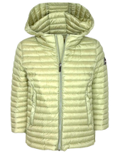 Carica l'immagine nel visualizzatore di Gallery, GIUBBINO DONNA VERDE LIME CON CAPPUCCIO
