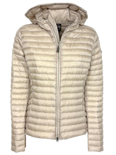 Carica l'immagine nel visualizzatore di Gallery, GIUBBINO DONNA BEIGE CON CAPPUCCIO
