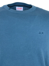 Carica l'immagine nel visualizzatore di Gallery, PULLOVER UOMO CELESTE 100% COTONE
