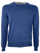 Carica l'immagine nel visualizzatore di Gallery, PULLOVER UOMO BLU NAVY GIROCOLLO
