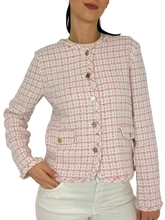 Carica l'immagine nel visualizzatore di Gallery, GIACCA DONNA ROSA TESSUTO TWEED
