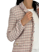 Carica l'immagine nel visualizzatore di Gallery, GIACCA DONNA BIANCA/ROSSA TESSUTO TWEED
