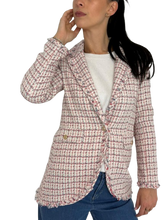 Carica l'immagine nel visualizzatore di Gallery, GIACCA DONNA BIANCA/ROSSA TESSUTO TWEED
