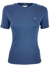 Carica l'immagine nel visualizzatore di Gallery, T-SHIRT DONNA TINTA UNITA BLU
