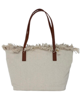 Carica l'immagine nel visualizzatore di Gallery, CITY BAG SABBIA CON LOGO FRONTALE

