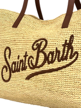 Carica l'immagine nel visualizzatore di Gallery, BORSA IN RAFFIA CON LOGO FRONTALE
