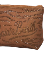 Carica l'immagine nel visualizzatore di Gallery, POCHETTE MARRONE CON STRASS
