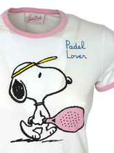 Carica l'immagine nel visualizzatore di Gallery, T-SHIRT DONNA BIANCA PADEL LOVER
