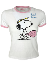 Carica l'immagine nel visualizzatore di Gallery, T-SHIRT DONNA BIANCA PADEL LOVER
