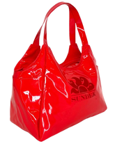 Carica l'immagine nel visualizzatore di Gallery, SHOPPING BAG ROSSA TESSUTO LUCIDO
