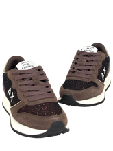 Carica l'immagine nel visualizzatore di Gallery, SNEAKERS DONNA MARRONI Z46204 ALLY GLITTER TEXTILE
