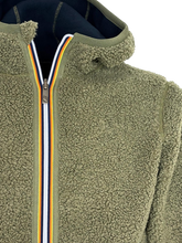 Carica l'immagine nel visualizzatore di Gallery, GIUBBINO UOMO TEDDY VERDE MILITARE CON CAPPUCCIO

