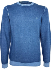 Carica l'immagine nel visualizzatore di Gallery, PULLOVER UOMO BLU 100% LANA
