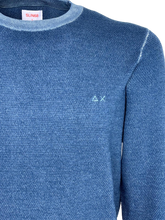 Carica l'immagine nel visualizzatore di Gallery, PULLOVER UOMO BLU 100% LANA
